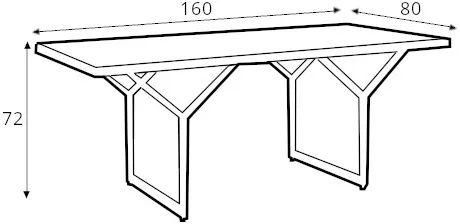 Stół 160 Longo Solid Wood