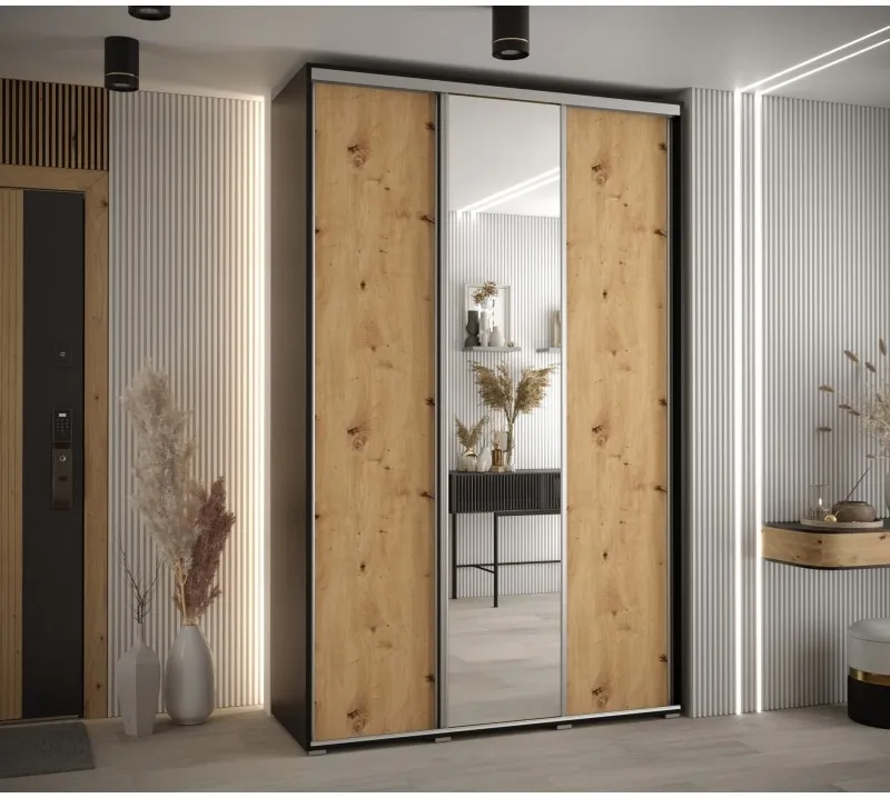 Skriňa s posuvnými dverami so zrkadlom vysoká Davos 3 150 hĺbka 45 cm