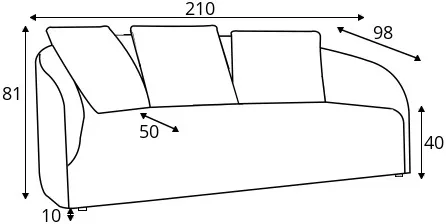 Sofa 3-osobowa Dahlia