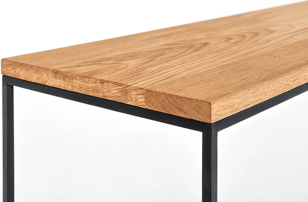 Konzolový stolek na kovových rámech do předsíně Tensio Solid Wood 100x30