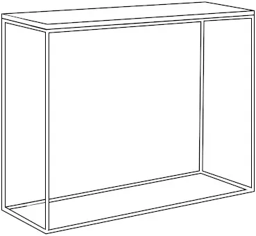 Konzolový stolek na kovových rámech do předsíně Tensio Solid Wood 100x30