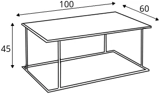 Konferenční stolek na kovových rámech 100x60 Walt Metal