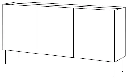Komoda Desin 170 cm s dvěma šuplíky