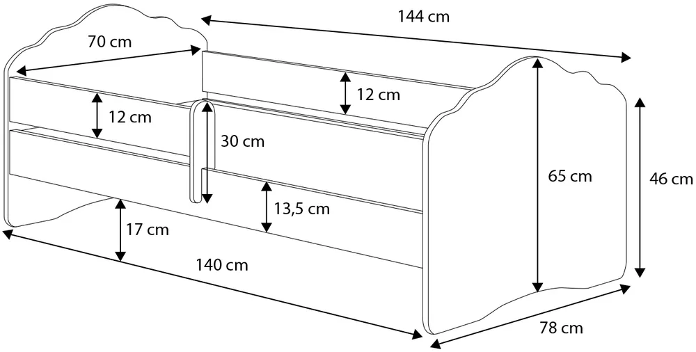 Łóżko z materacem Casimo 140