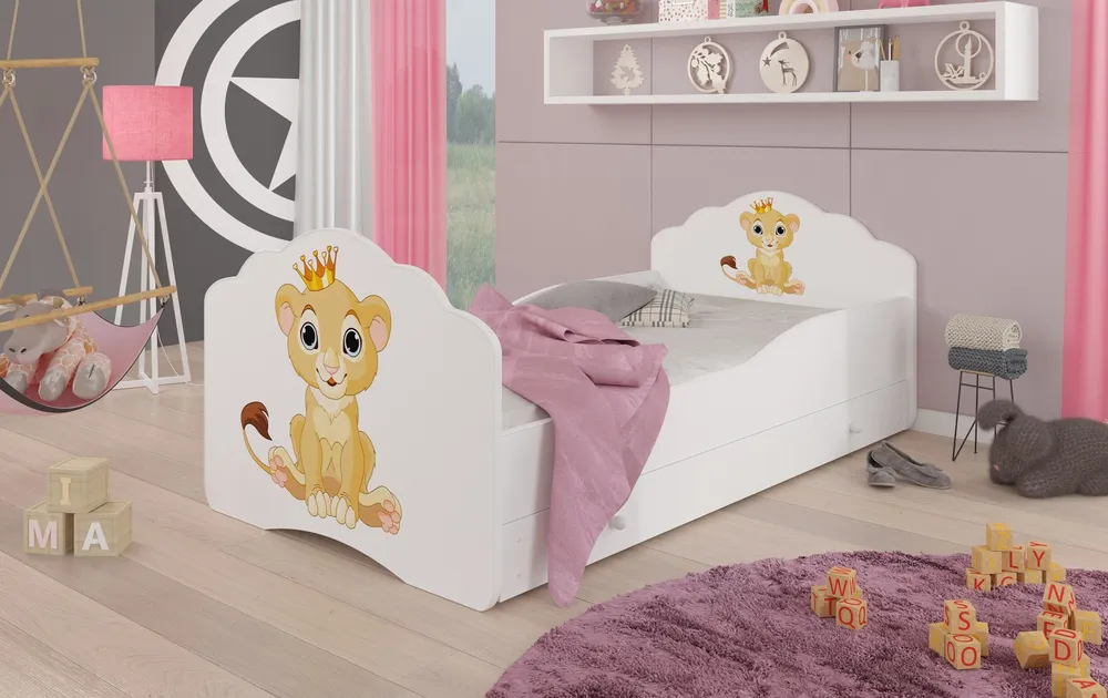 Postel s matrací a zásuvkou Casimo Lion 160