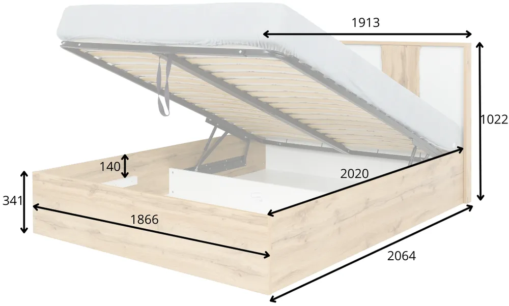 Łóżko 160 Wood II