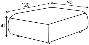 Taburet GirO 120x90 cm