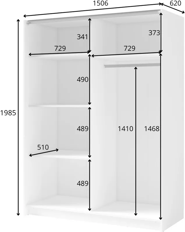 Šatní skříň Gozo II 150 cm