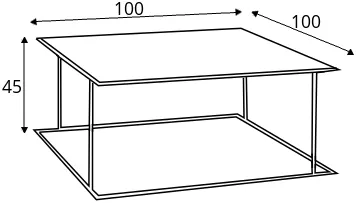 Stolik 100x100 Walt Metal