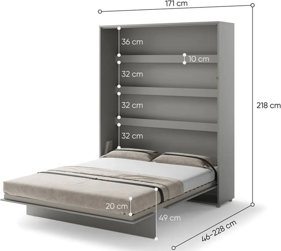 Sklápěcí postel svislá 160 Bed Concept
