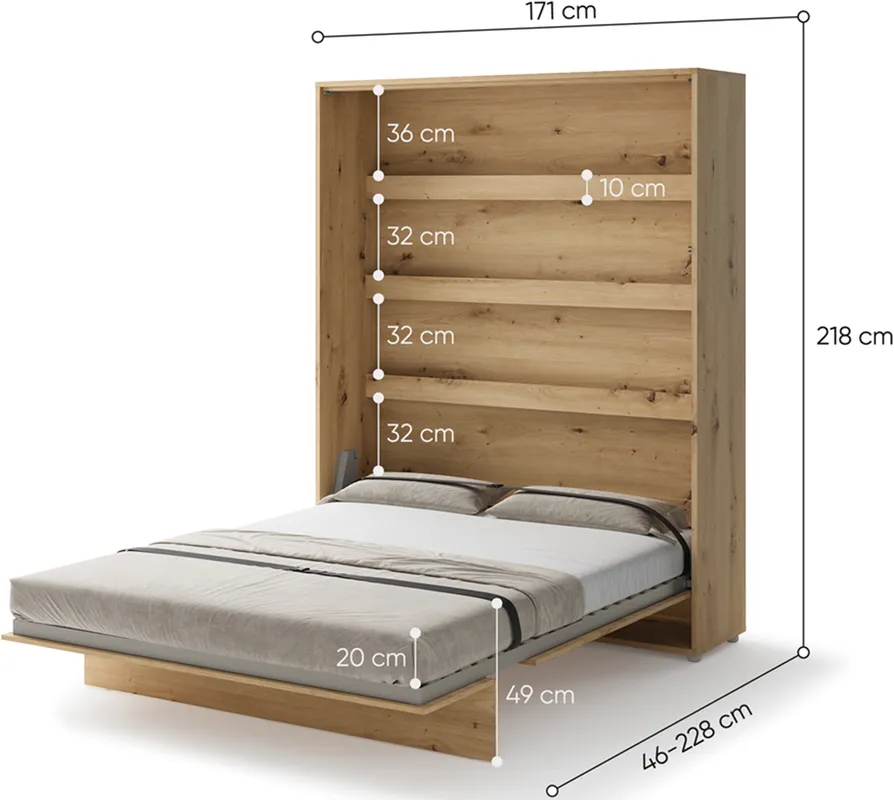Sklápěcí postel svislá 160 Bed Concept