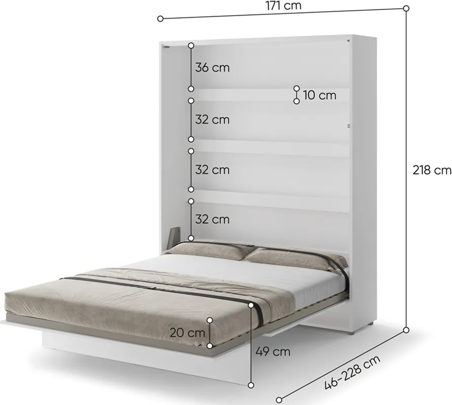 Sklápěcí postel svislá 160 Bed Concept
