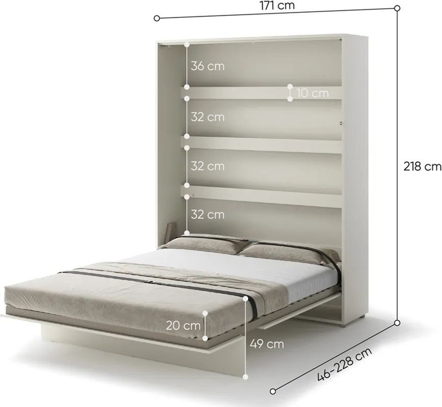 Sklápěcí postel svislá 160 Bed Concept