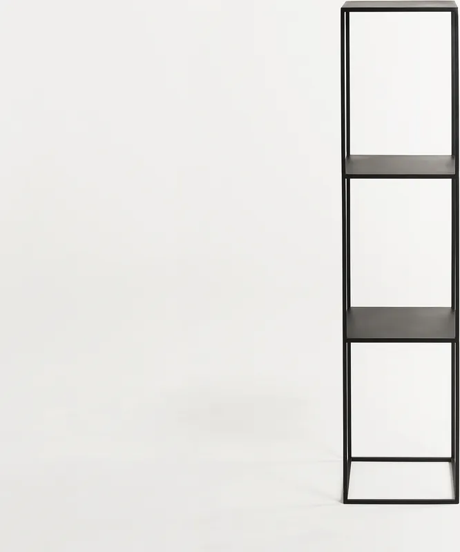 Praktický regál na kovových rámech do obývacího pokoje Tensio Pillar 3F 140x30 cm