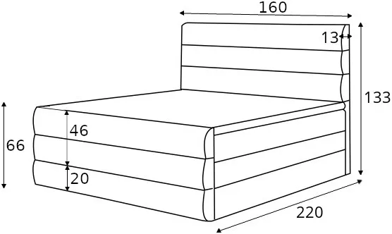 Postel boxspring 160 Cande