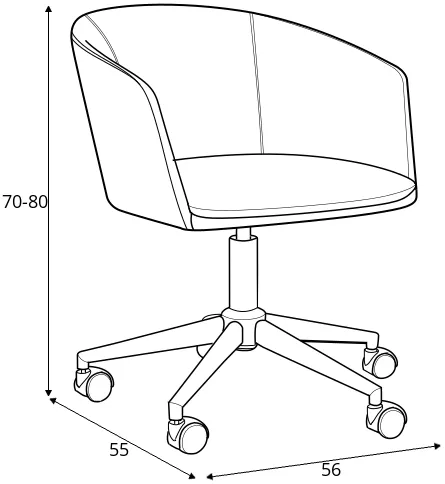 Elegantní otočné křeslo do kanceláře nebo pracovny Barnet