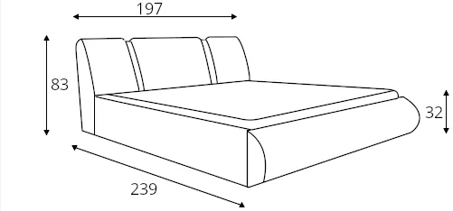 Posteľ 180 Flavio (korpus, drevený rošt, pružinový zdvihák, úložný priestor)