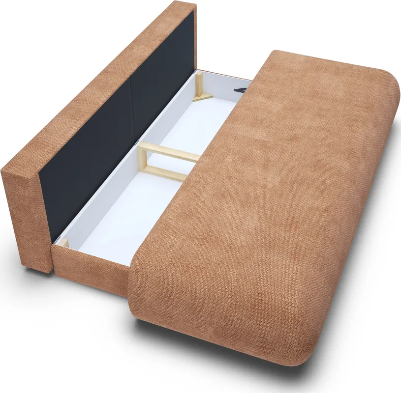 Sofa Puente z funkcją spania typu DL i pojemnikiem