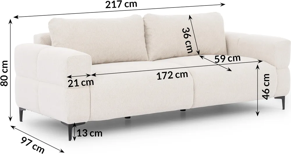 Sofa 3-osobowa Helio