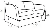 Sofa 2-osobowa Polly