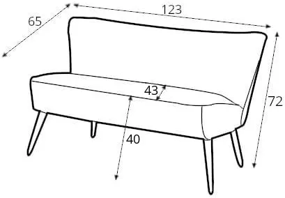 Sofa 2-osobowa Harry XL bez funkcji spania