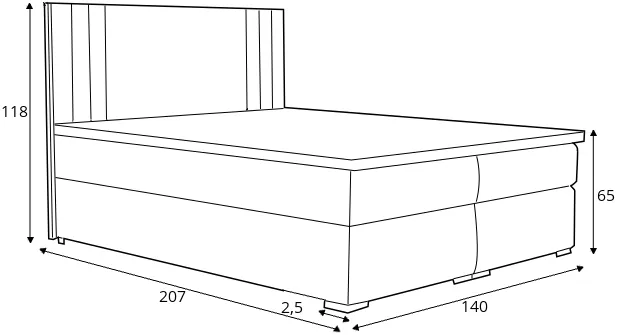 Postel boxspring 140 Morano