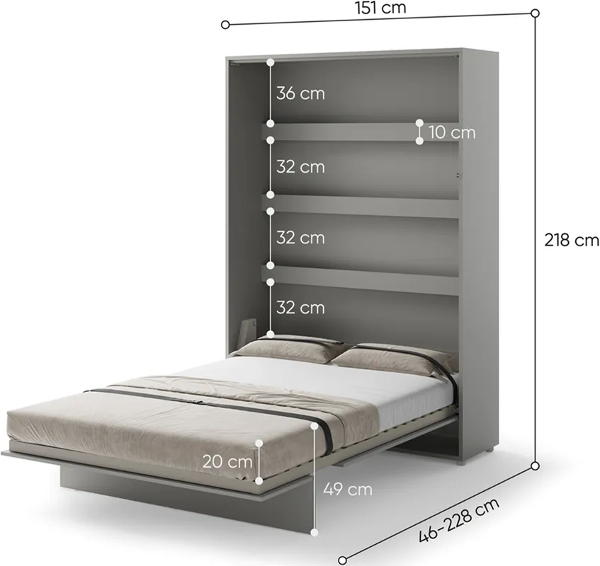 Sklápěcí postel vysoká 140 Bed Concept