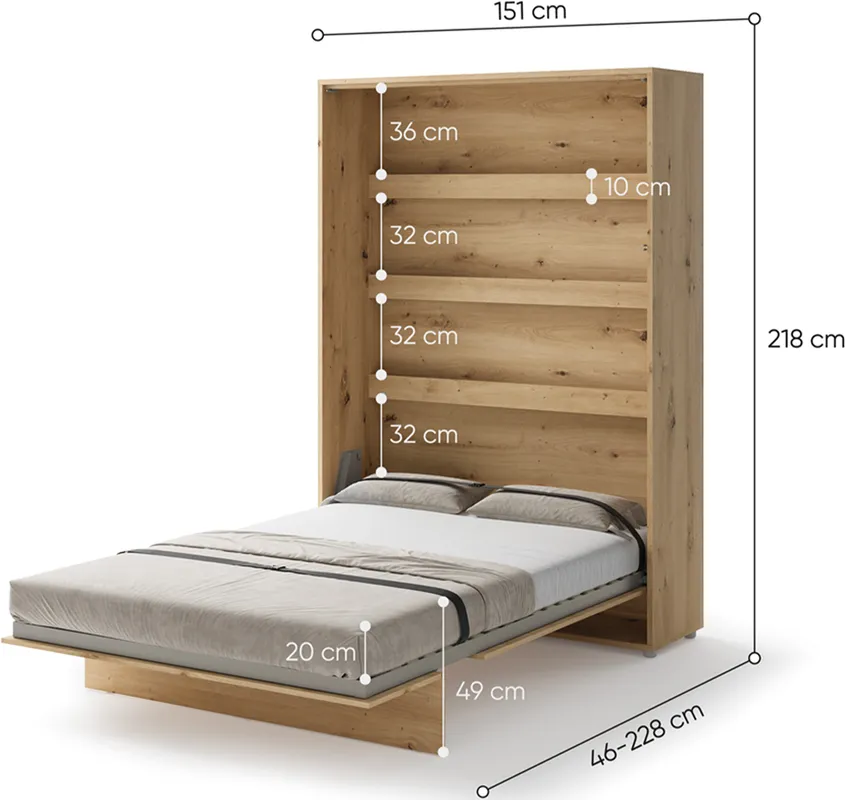 Sklápěcí postel vysoká 140 Bed Concept