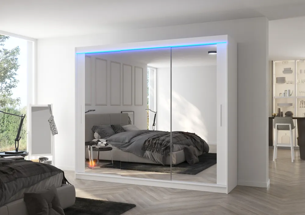 Šatní skříň Chester 250 s osvětlením