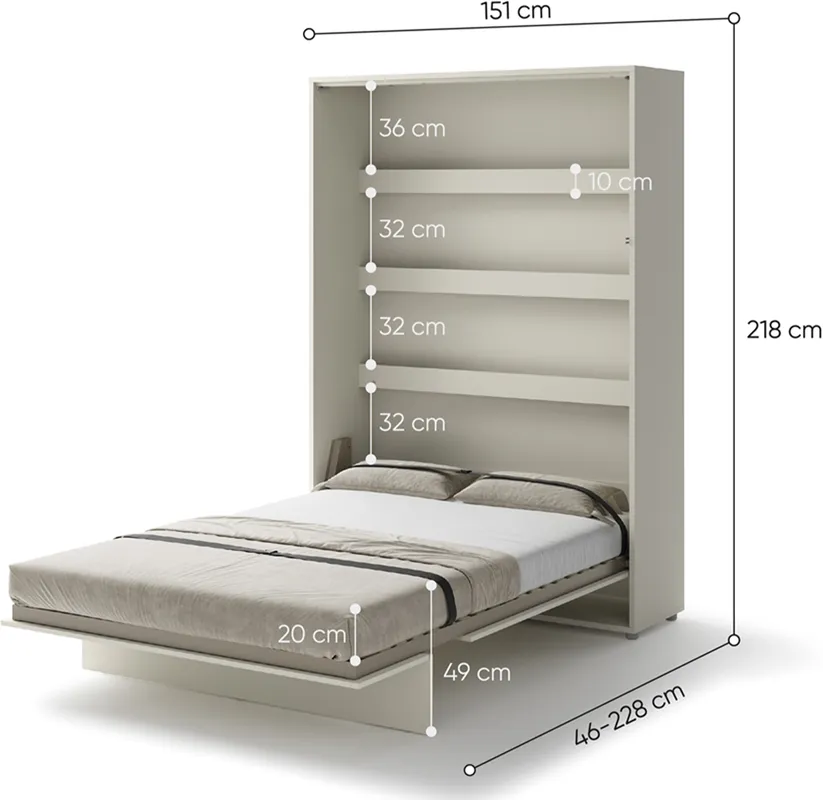 Sklápěcí postel vysoká 140 Bed Concept