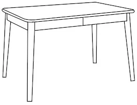 Rozkladací stôl Anton Black 120x80 cm