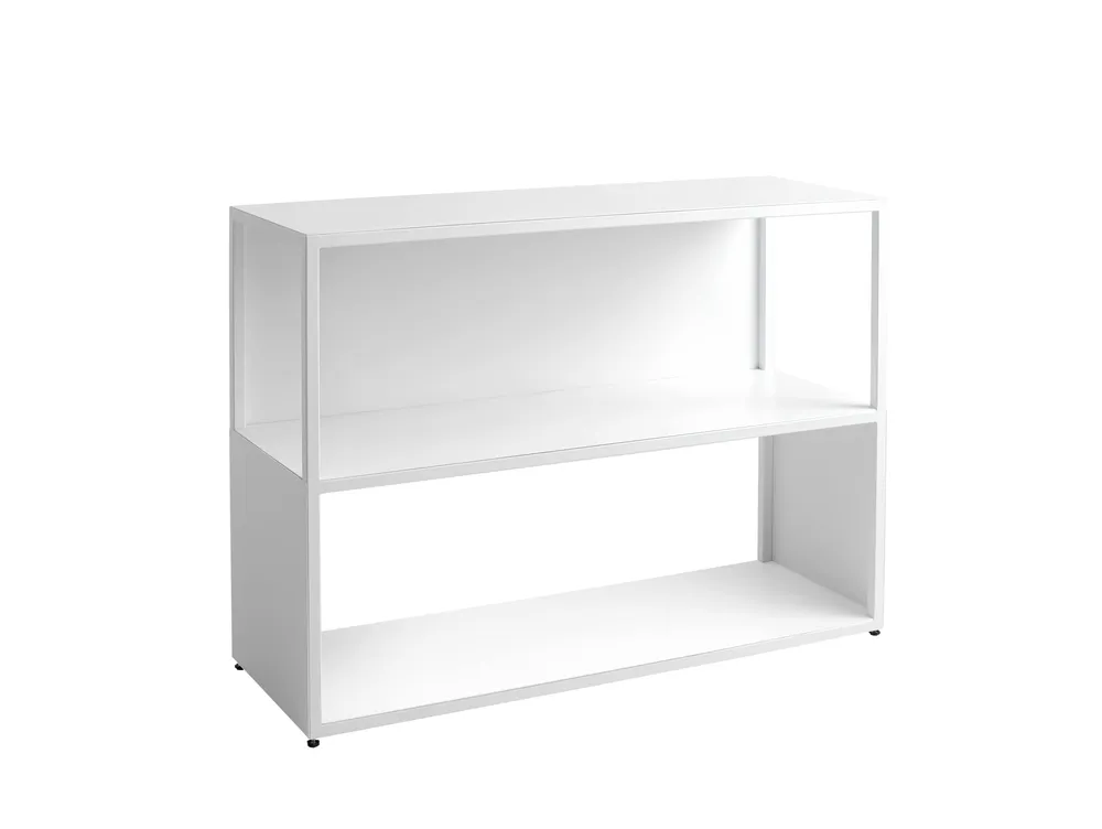Prostorný kovový regál do obývacího pokoje Hyller Side 100x75