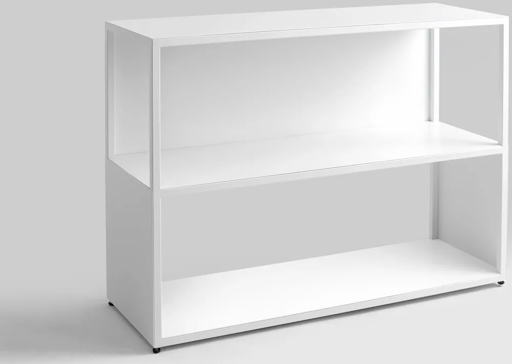 Prostorný kovový regál do obývacího pokoje Hyller Side 100x75
