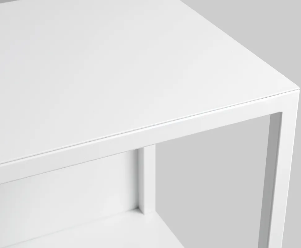 Prostorný kovový regál do obývacího pokoje Hyller Side 100x75