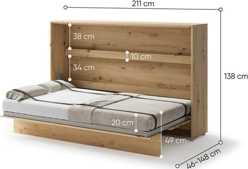 Półkotapczan Poziomy 120 Bed Concept