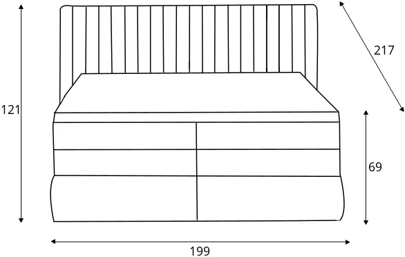 Postel boxspring 180 Minola