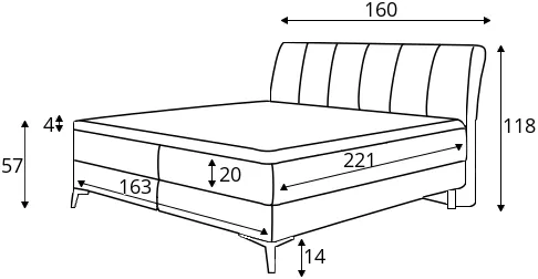 Kontinentální postel 160 Aderito