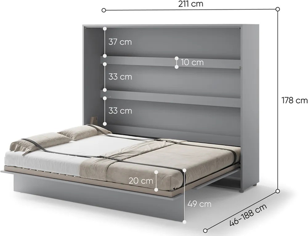 Sklápěcí postel horizontální 160 Bed Concept