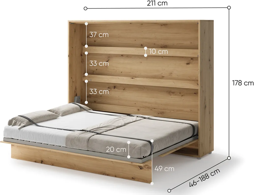 Półkotapczan Poziomy 160 Bed Concept