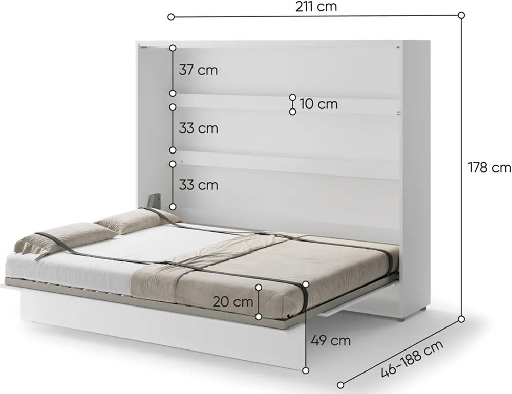 Sklápěcí postel horizontální 160 Bed Concept