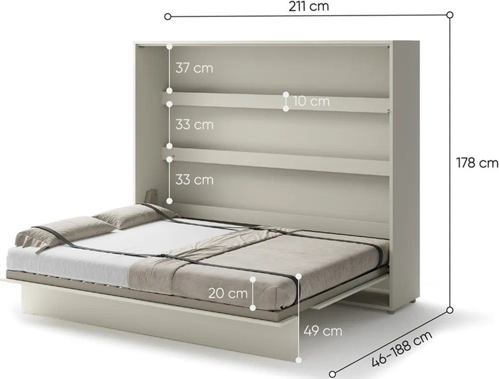 Sklápěcí postel horizontální 160 Bed Concept