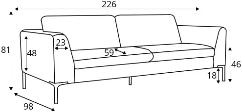 Sofa 3-osobowa Elton