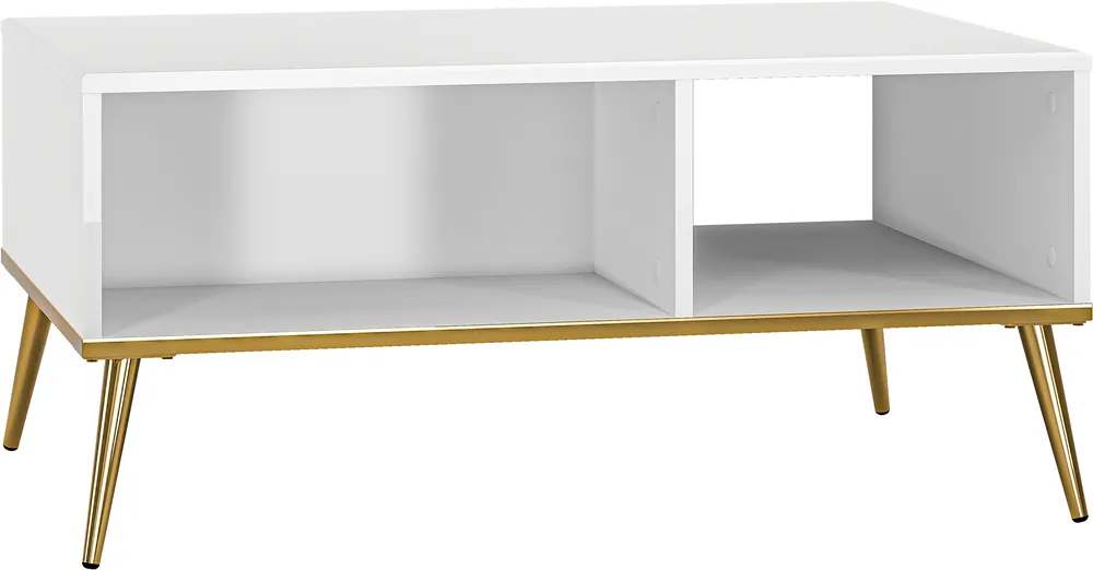 Stylový konferenční stolek s policí pod deskou do obývacího pokoje Goldin