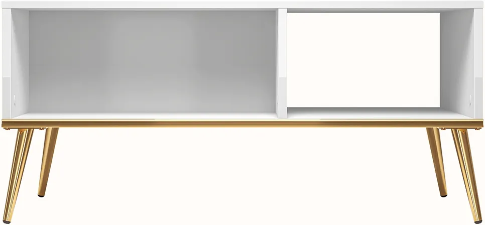 Stylový konferenční stolek s policí pod deskou do obývacího pokoje Goldin