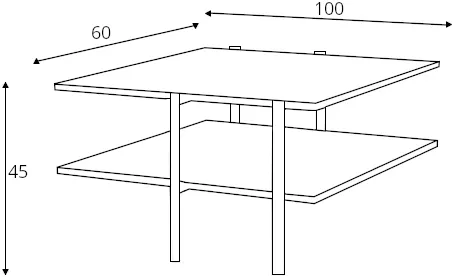 Konferenční stolek Rave Solid Wood hnědý 100x60