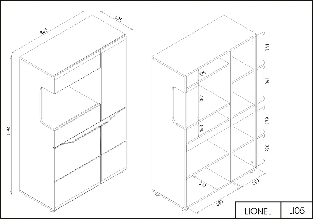 Vitrína Lionel