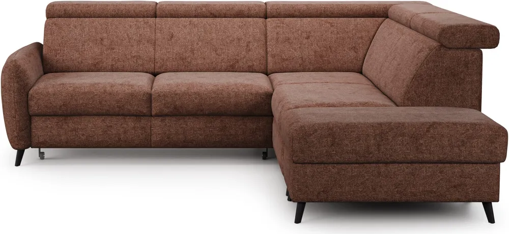 Narożnik z dostawką Comfy prawostronny z funkcją spania i pojemnikiem 