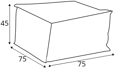 Pufa Fatty 75x75 cm