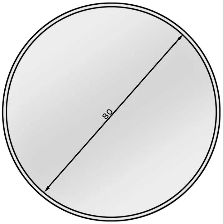 Okrúhle zrkadlo Elistul 80 cm