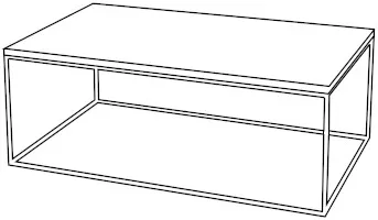 Konferenční stolek na kovových rámech do obývacího pokoje Tensio Solid Wood 100x60